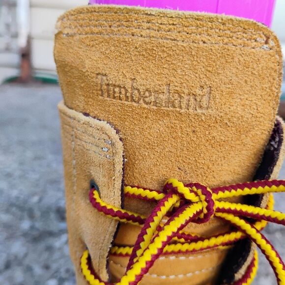 Women's Timberland Lace-Up Block-Heel Boots Size 8W - Picture 11 of 13